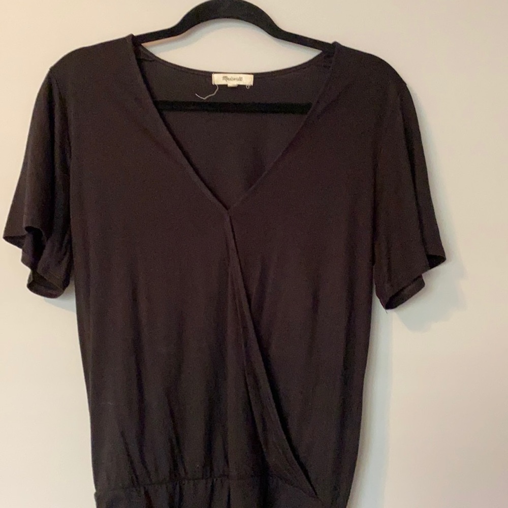 Madewell black bodysuit top, M